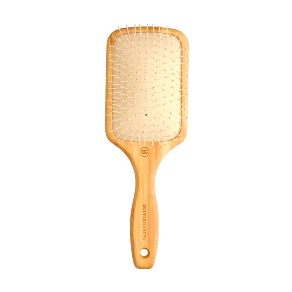 Масажна щітка для волосся Olivia Garden Bamboo Touch Detangle Nylon, L, коричнева, 1 шт