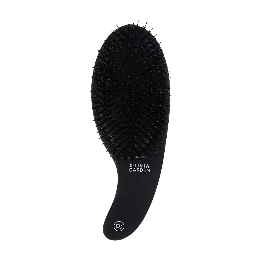 Масажна щітка для волосся Olivia Garden Expert Care Curve Boar &amp; Nylon Bristles, Matt Black, 1 шт