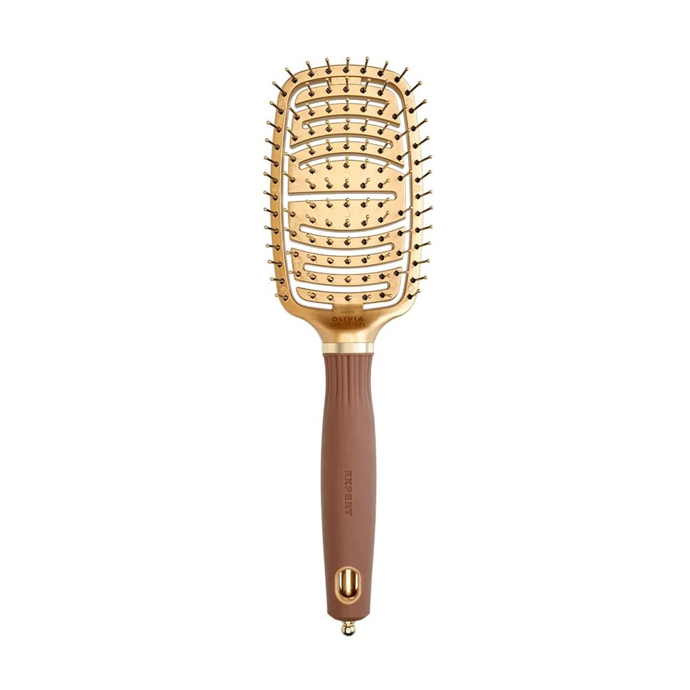 Щітка для волосся Olivia Garden Expert Care Flex Nylon Bristles Gold &amp; Brown, 1 шт