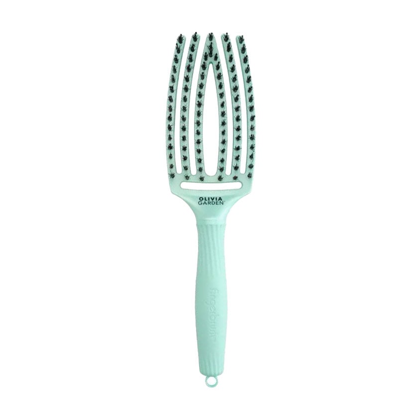 Щітка для волосся Olivia Garden Fingerbrush Care Iconic Boar &amp; Nylon, Arctic Teal, 1 шт